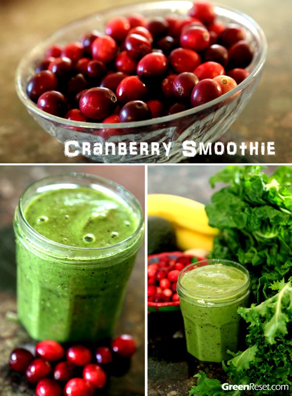 Green Smoothie With Cranberries