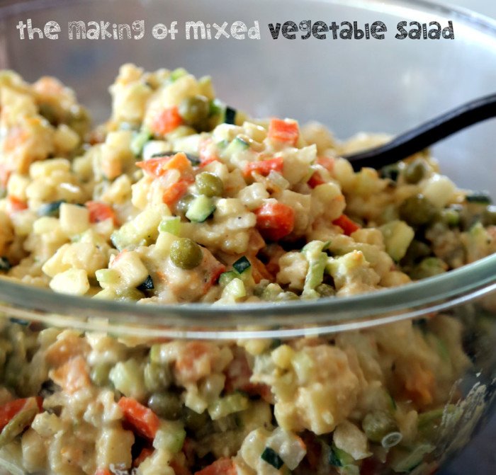 Mixed Vegetable Salad Recipe with Homemade Eggless Mayo Green Reset