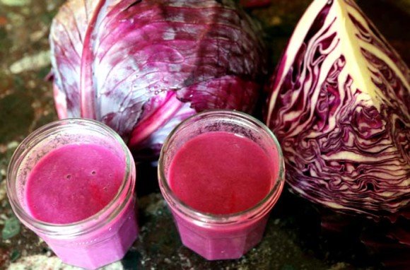 Red cabbage smoothie