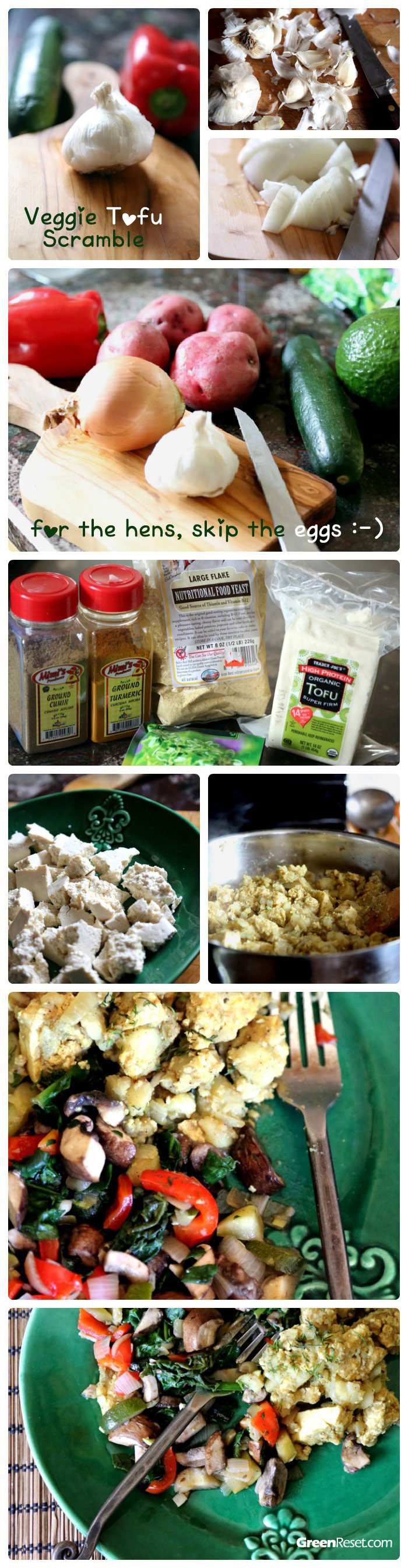 Making tofu scramble