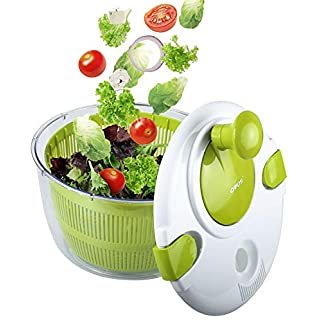 OVOS Salad Spinner Large 5 Quarts Fruits and Vegetables Dryer Quick Dry 
